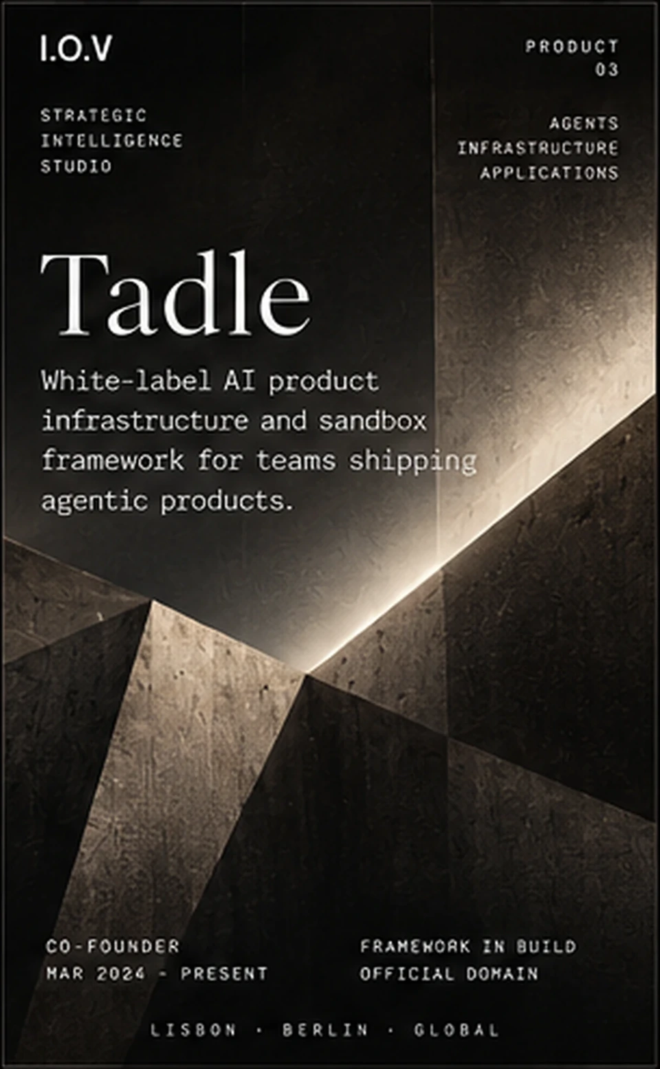 Founder-supplied cinematic tadle poster with monumental architecture and volcanic terrain.