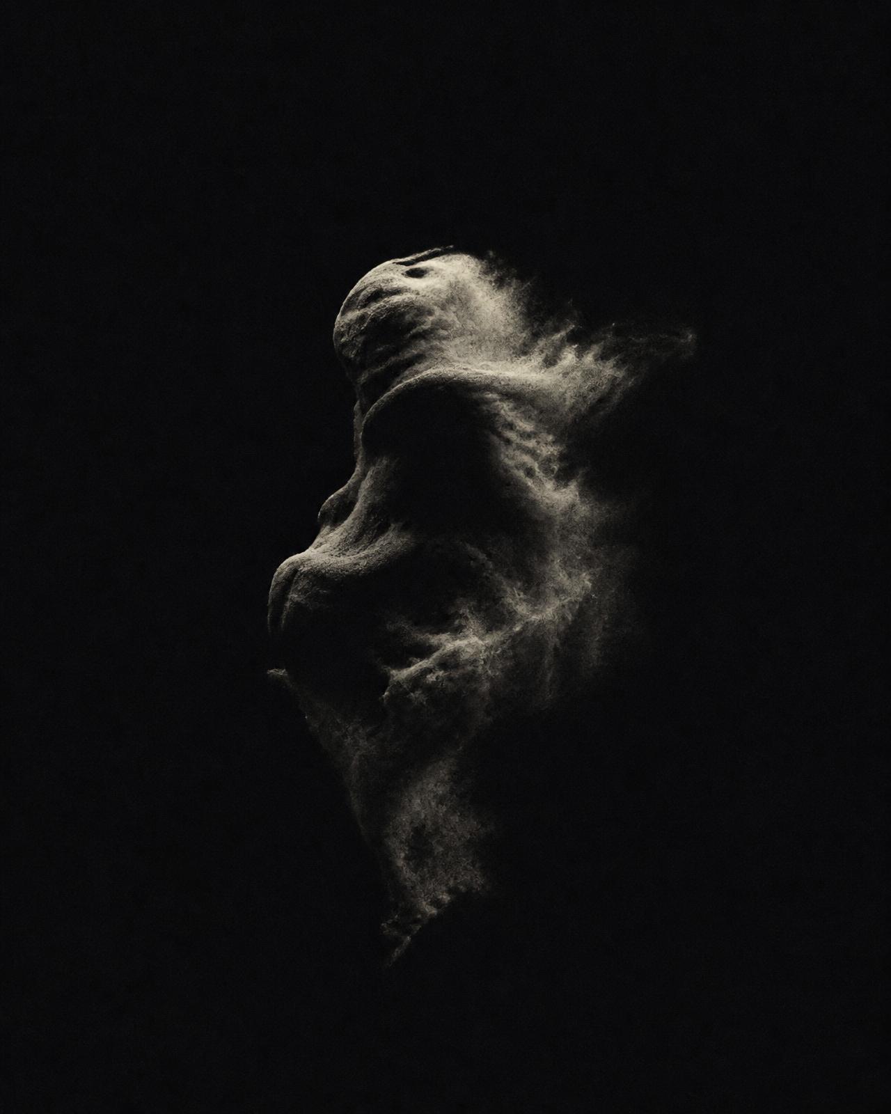 A sculptural form resolving out of particle dust — the studio's working image of an emerging market.